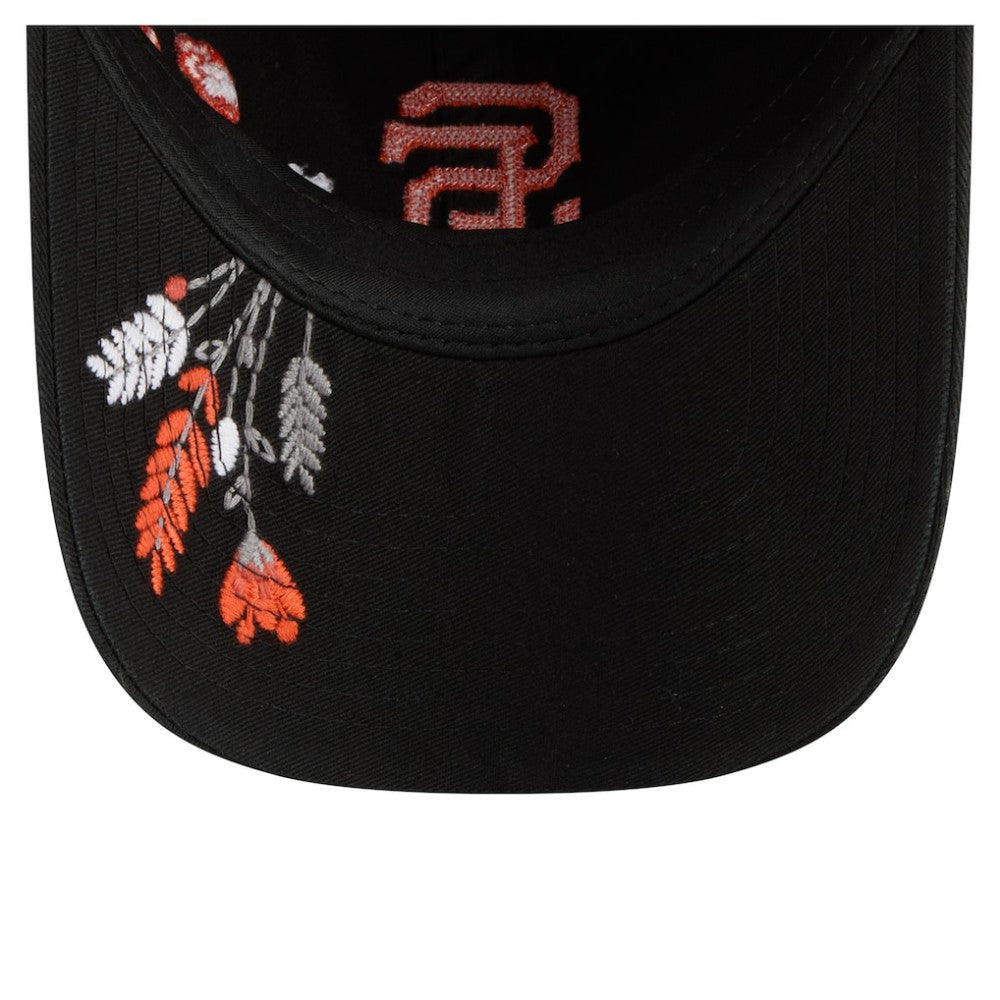 San Francisco Giants New Era Women's Wildflower Casual Classic Adjustable Hat - Black Hats