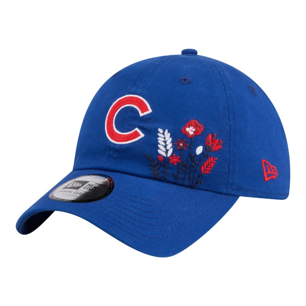 Chicago Cubs New Era Women's Wildflower Casual Classic Adjustable Hat - Royal Hats