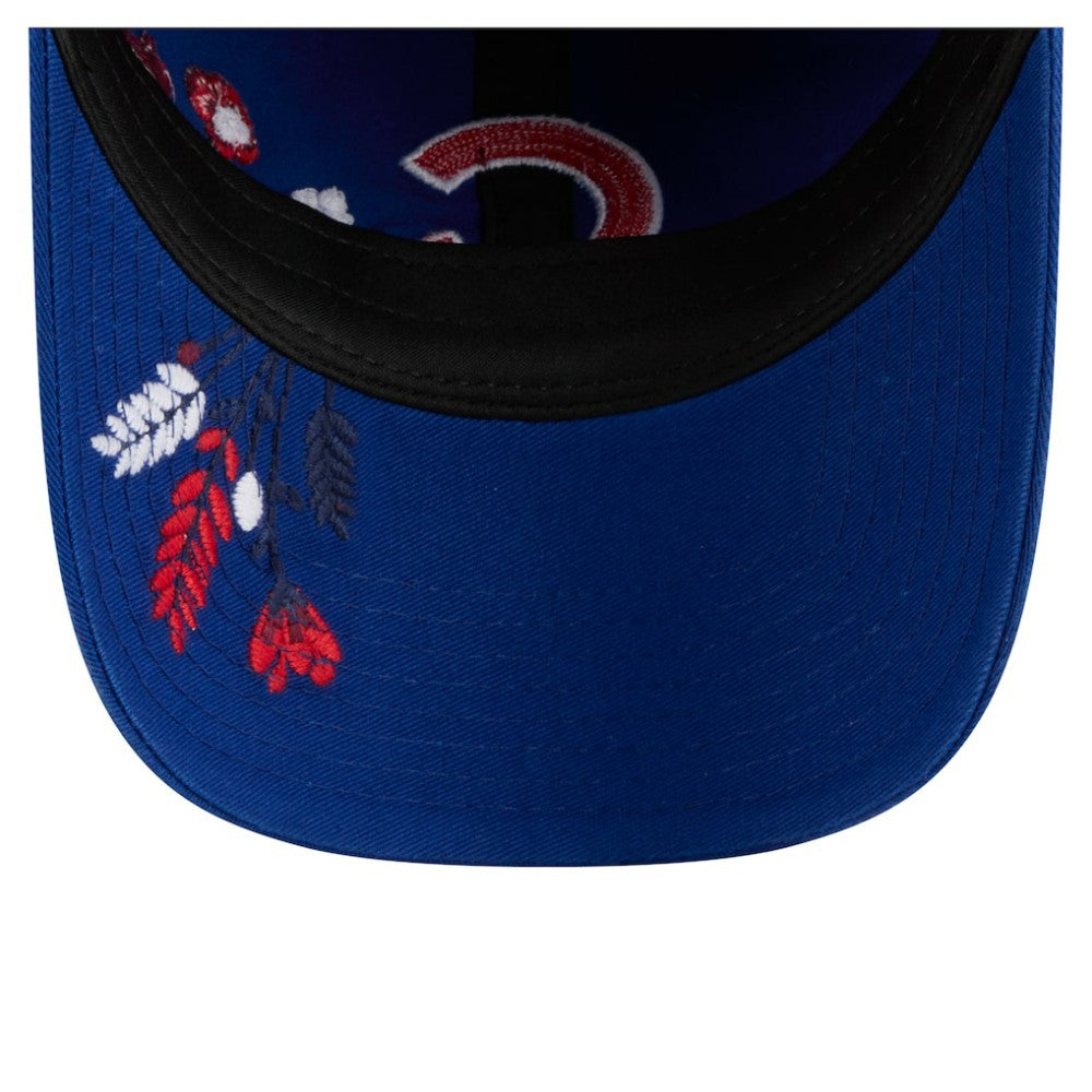 Chicago Cubs New Era Women's Wildflower Casual Classic Adjustable Hat - Royal Hats