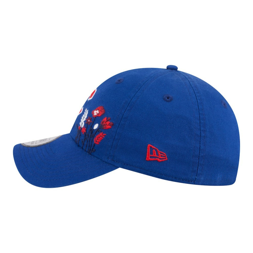 Chicago Cubs New Era Women's Wildflower Casual Classic Adjustable Hat - Royal Hats