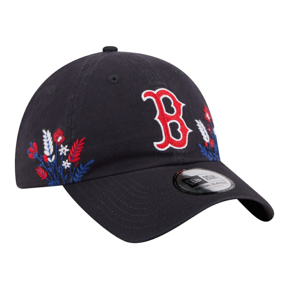 Boston Red Sox New Era Women's Wildflower Casual Classic Adjustable Hat - Navy Hats