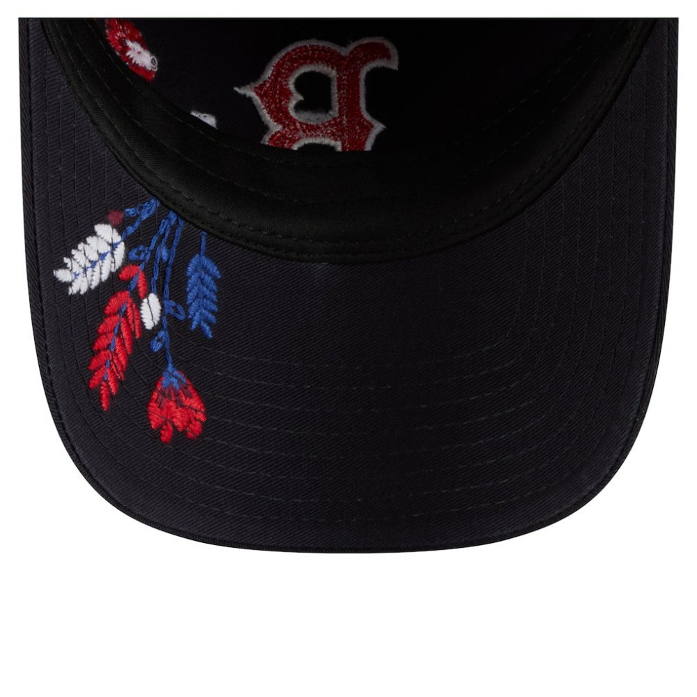 Boston Red Sox New Era Women's Wildflower Casual Classic Adjustable Hat - Navy Hats