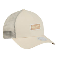 Washington Nationals New Era Women's Tonal Patch 9FORTY M-Crown A-Frame Trucker Adjustable Hat - Light Beige Hats