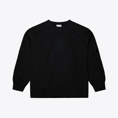 Chicago Cubs Mitchell & Ness Phantom Fleece Crewneck Sweatshirt - Black Sweatshirts