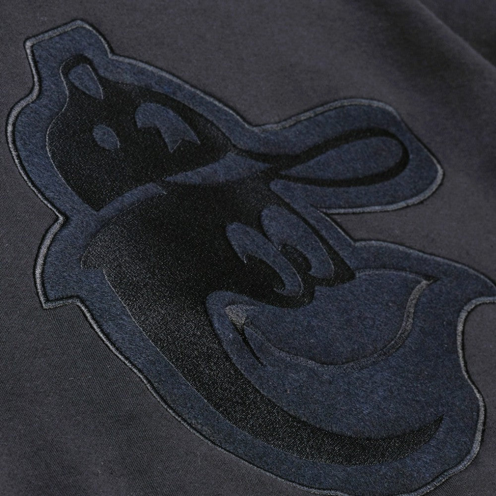 Baltimore Orioles Mitchell & Ness Phantom Fleece Crewneck Sweatshirt - Black Sweatshirts