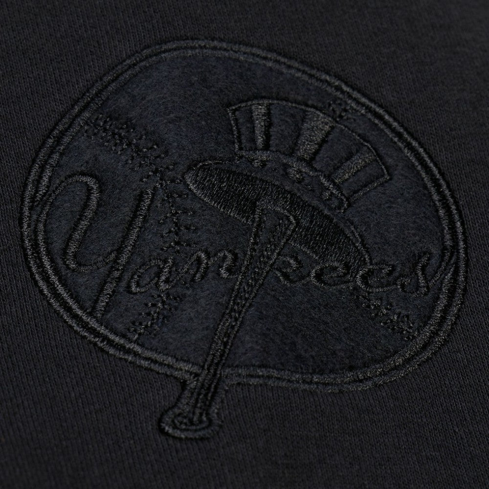 New York Yankees Mitchell & Ness Phantom Fleece Crewneck Sweatshirt - Black Sweatshirts