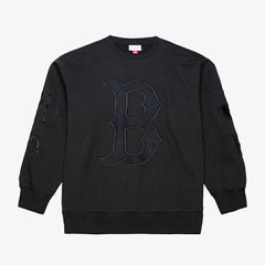 Boston Red Sox Mitchell & Ness Phantom Fleece Crewneck Sweatshirt - Black Sweatshirts