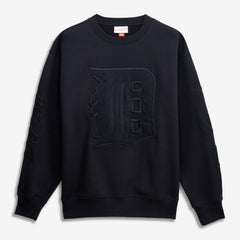 Detroit Tigers Mitchell & Ness Phantom Fleece Crewneck Sweatshirt - Black Sweatshirts