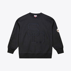 San Diego Padres Mitchell & Ness Phantom Fleece Crewneck Sweatshirt - Black Sweatshirts