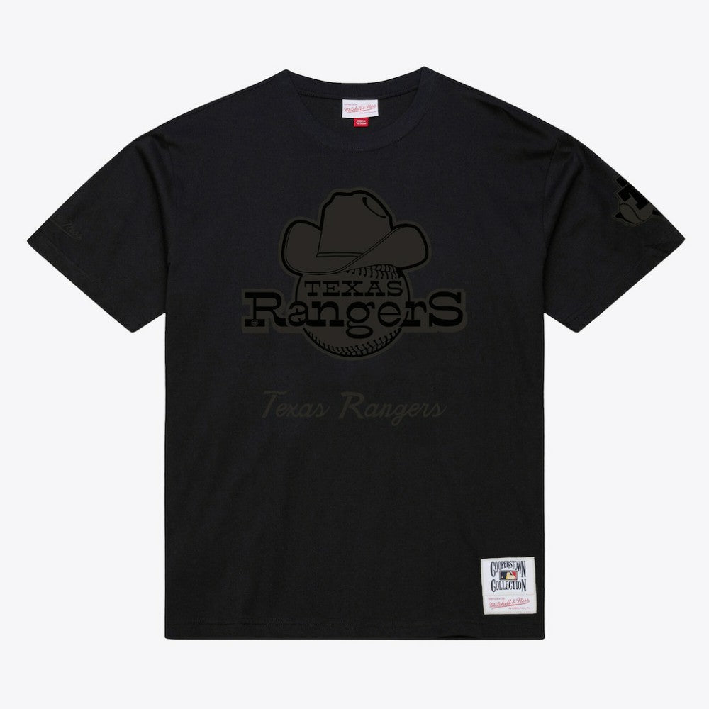 Texas Rangers Mitchell & Ness Cooperstown Collection Phantom T-Shirt - Black T-shirts