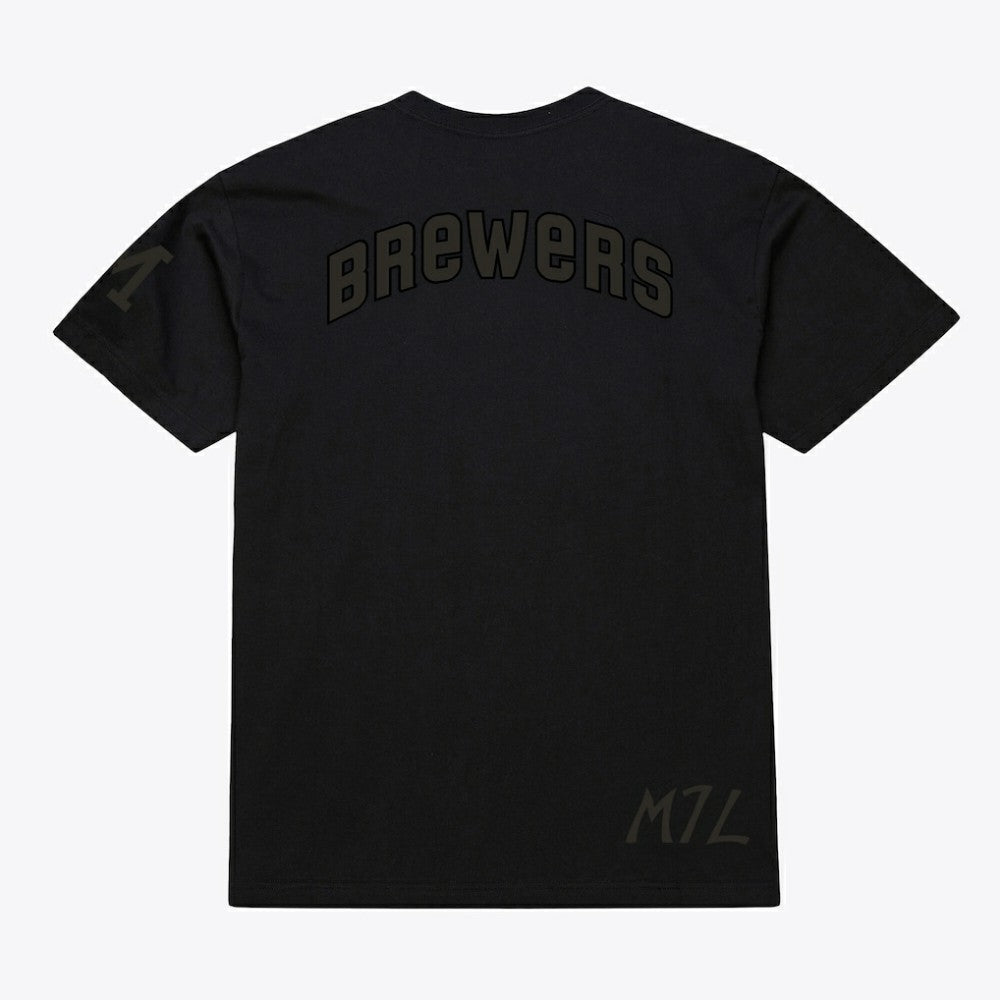 Milwaukee Brewers Mitchell & Ness Cooperstown Collection Phantom T-Shirt - Black T-shirts