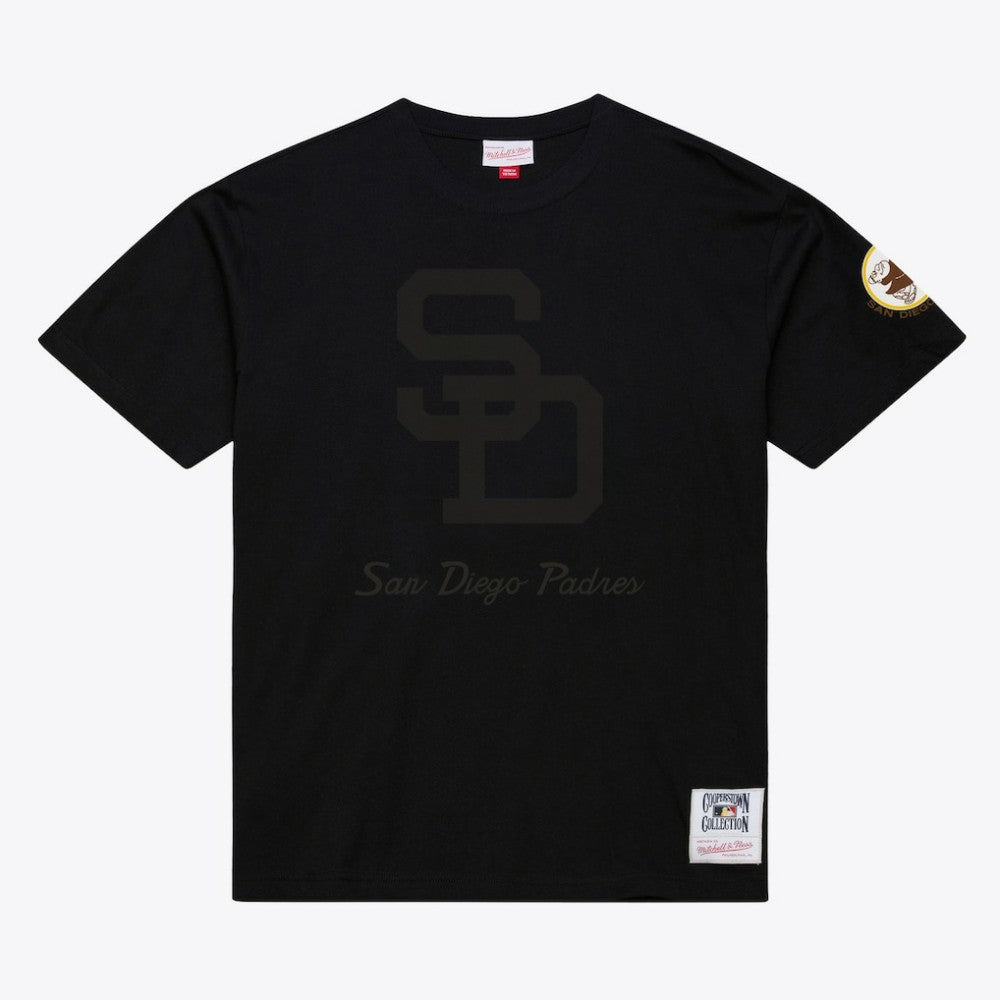 San Diego Padres Mitchell & Ness Cooperstown Collection Phantom T-Shirt - Black T-shirts