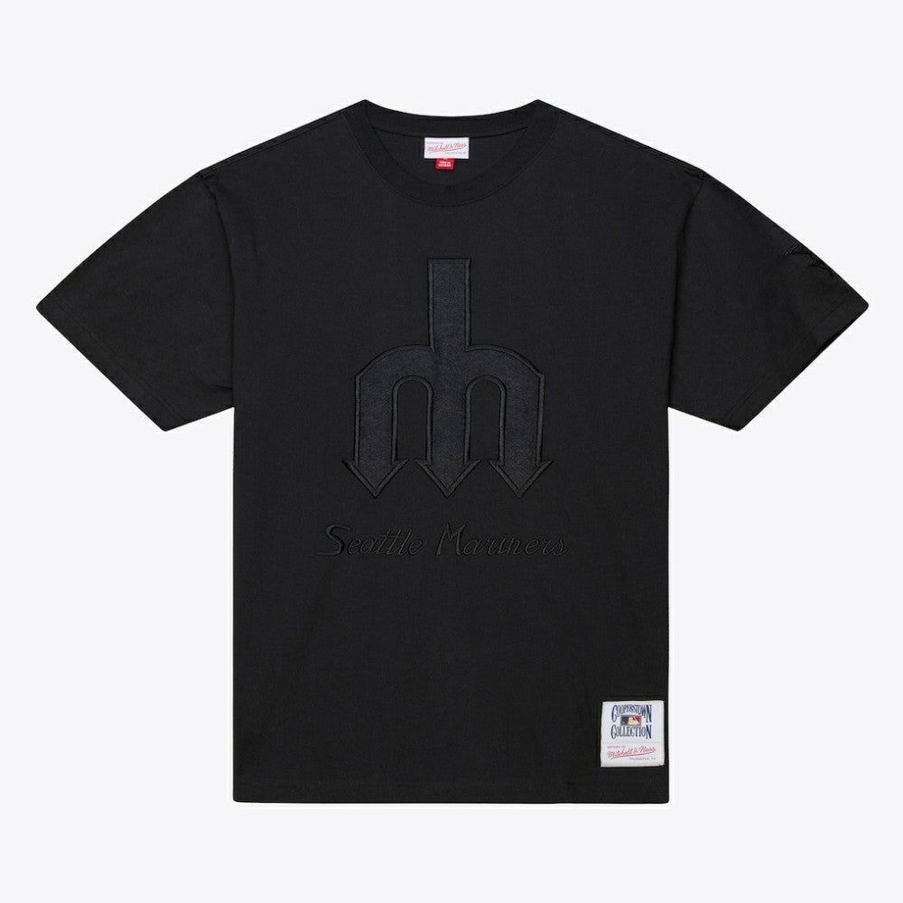Seattle Mariners Mitchell & Ness Cooperstown Collection Phantom T-Shirt - Black T-shirts