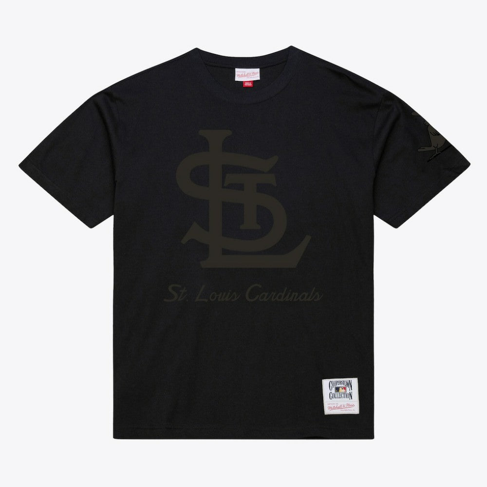 St. Louis Cardinals Mitchell & Ness Cooperstown Collection Phantom T-Shirt - Black T-shirts