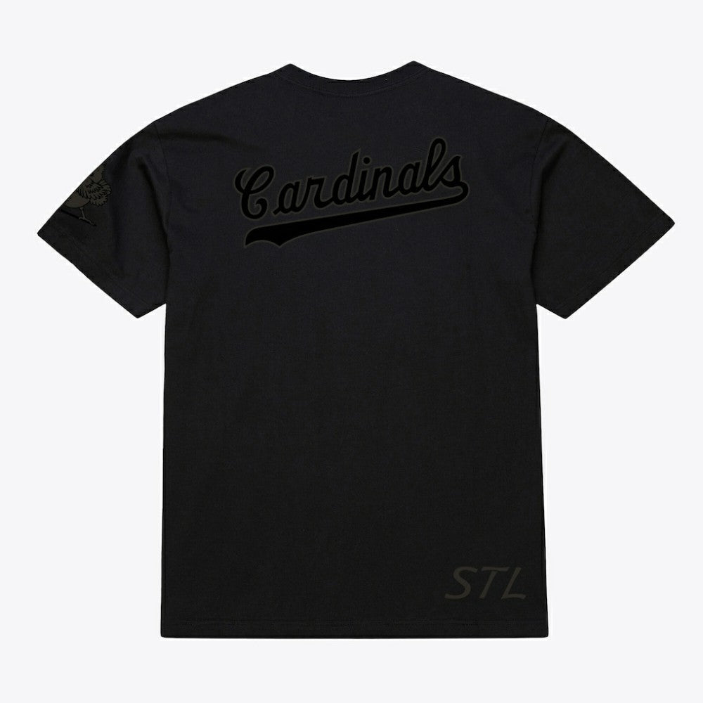 St. Louis Cardinals Mitchell & Ness Cooperstown Collection Phantom T-Shirt - Black T-shirts