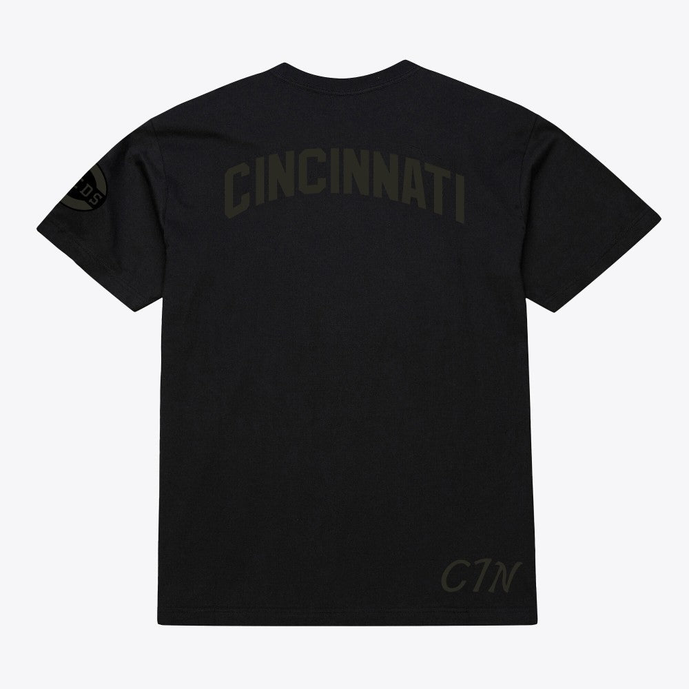 Cincinnati Reds Mitchell & Ness Cooperstown Collection Phantom T-Shirt - Black T-shirts