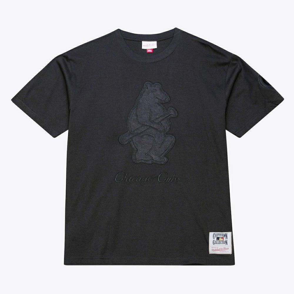 Chicago Cubs Mitchell & Ness Cooperstown Collection Phantom T-Shirt - Black T-shirts