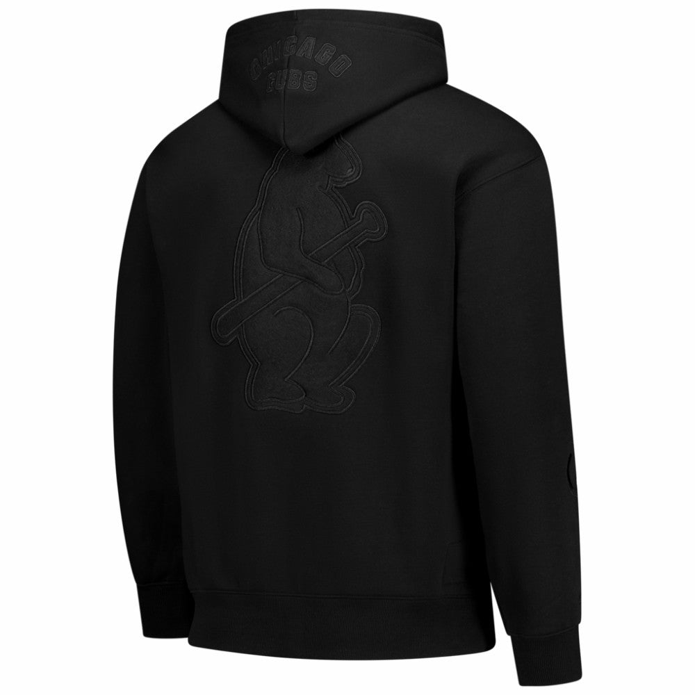 Chicago Cubs Mitchell & Ness Phantom Fleece Hoodie - Black Hoodies
