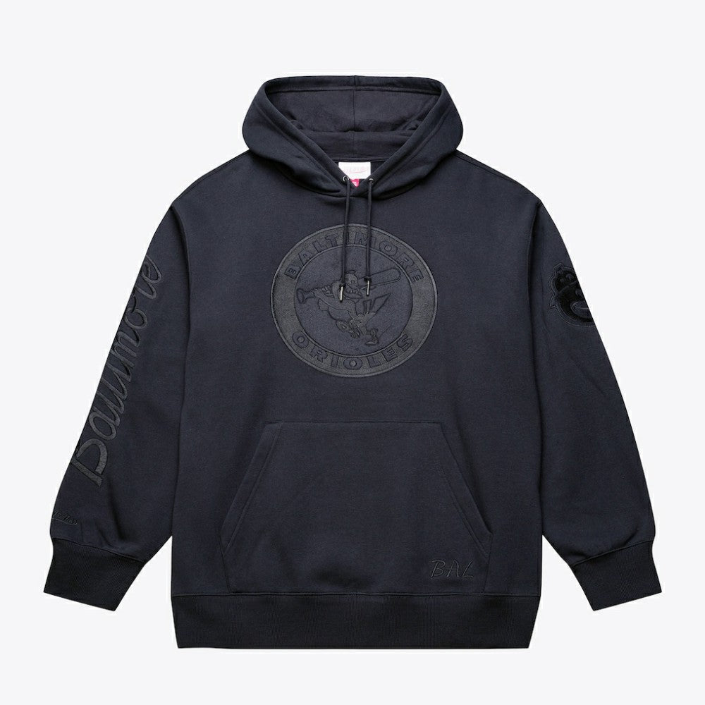 Baltimore Orioles Mitchell & Ness Phantom Fleece Hoodie - Black Hoodies