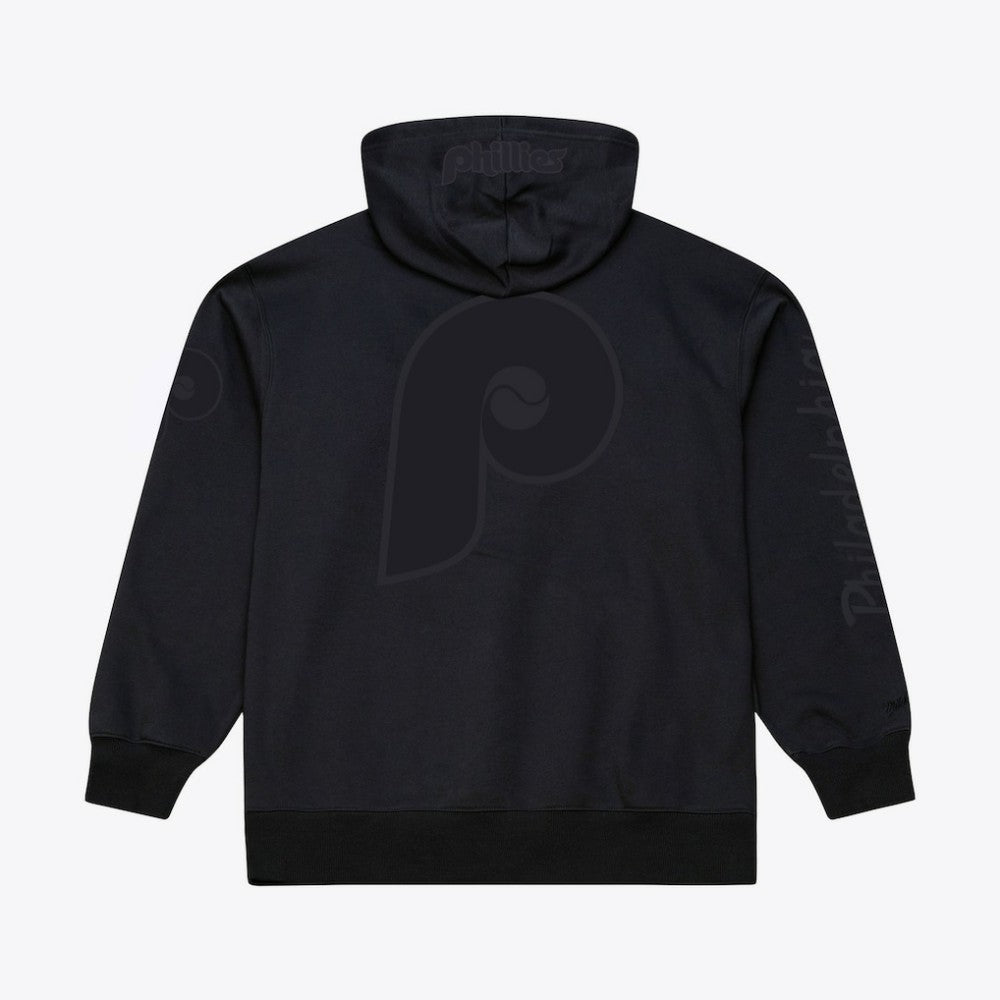 Philadelphia Phillies Mitchell & Ness Phantom Fleece Hoodie - Black Hoodies