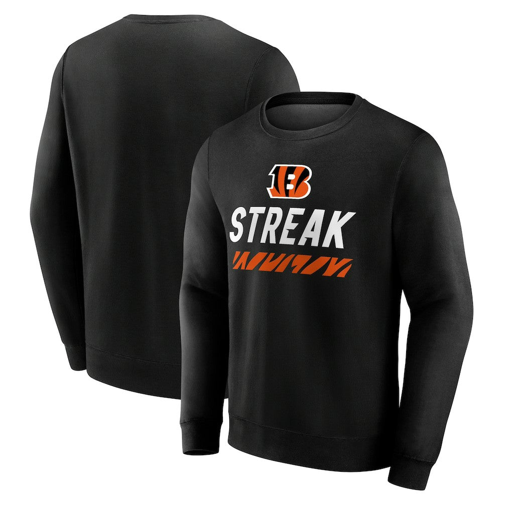 Cincinnati Bengals Streak Pullover Sweatshirt Black