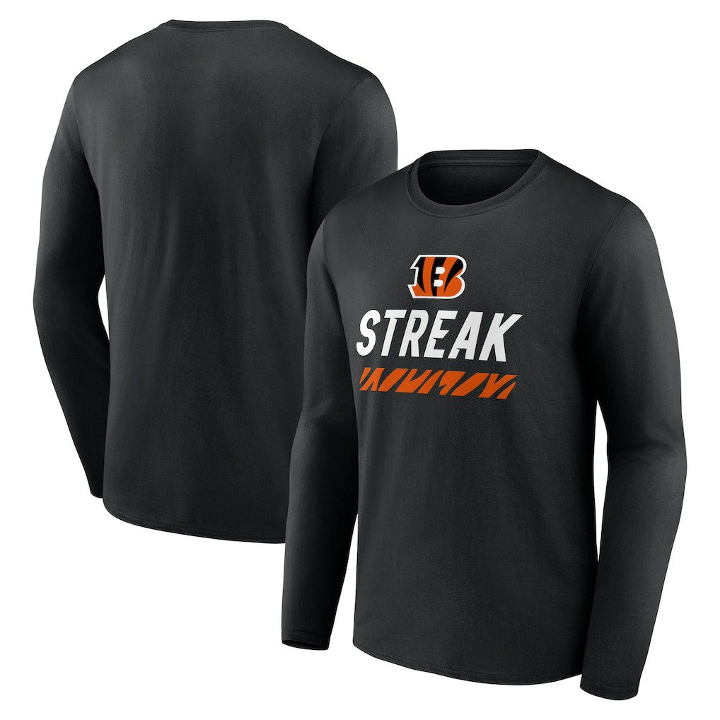 Cincinnati Bengals Streak Long Sleeve T-Shirt Black