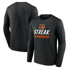 Cincinnati Bengals Streak Long Sleeve T-Shirt Black
