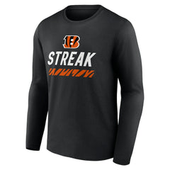 Cincinnati Bengals Streak Long Sleeve T-Shirt Black