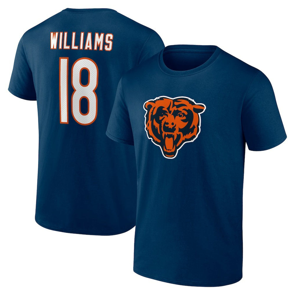 Caleb Williams Chicago Bears Icon Name & Number T-Shirt Navy