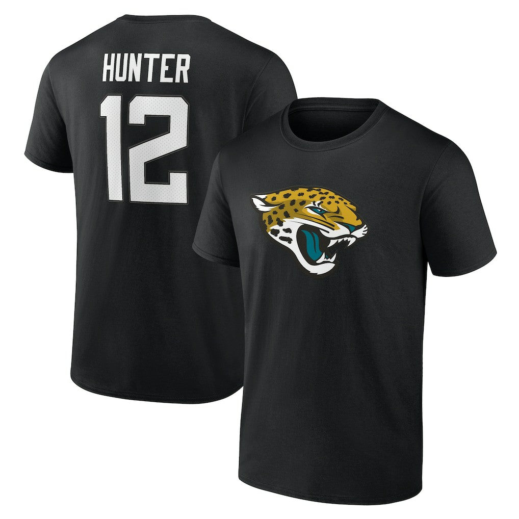 Travis Hunter Jacksonville Jaguars Icon Name & Number T-Shirt Black