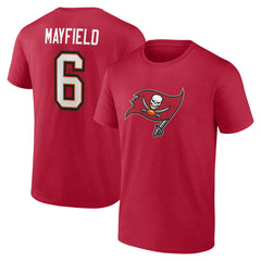 Baker Mayfield Tampa Bay Buccaneers Icon Name & Number T-Shirt Red