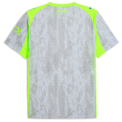 Manchester City 2025/26 Third Replica Jersey Gray/Neon Green