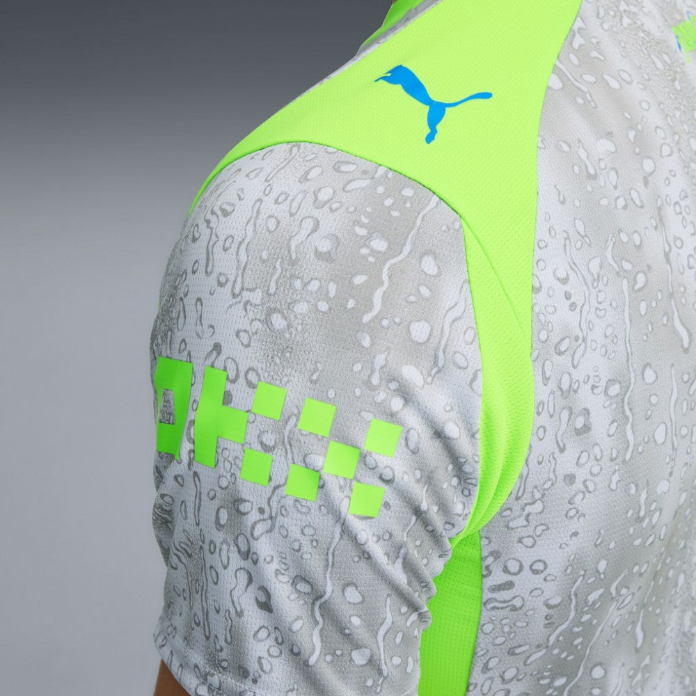 Manchester City 2025/26 Third Replica Jersey Gray/Neon Green