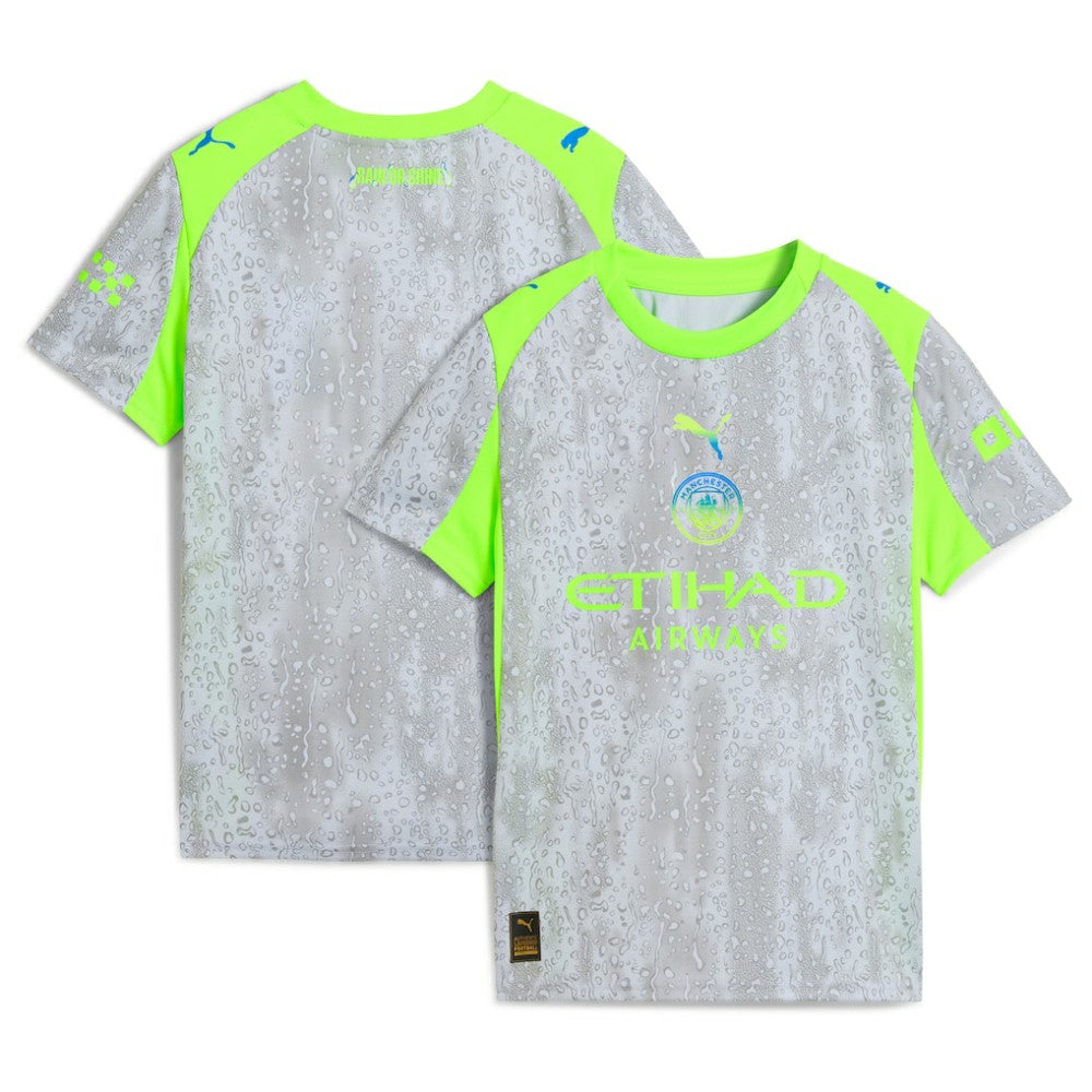 Manchester City Youth 2025/26 Third Replica Jersey Green/Neon Green