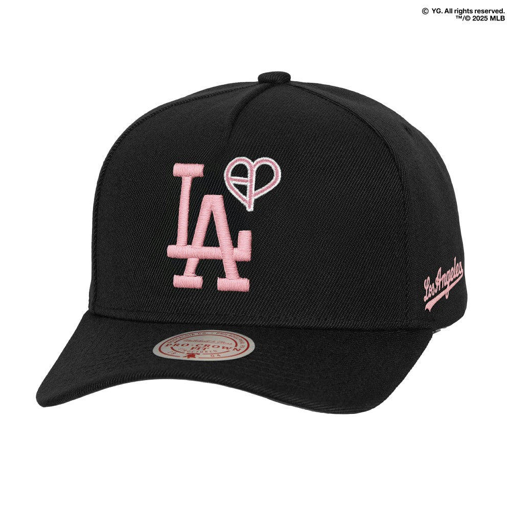 Los Angeles Dodgers Mitchell & Ness x BLACKPINK  Pro Crown Snapback Hat - Black - Limited Edition Hats