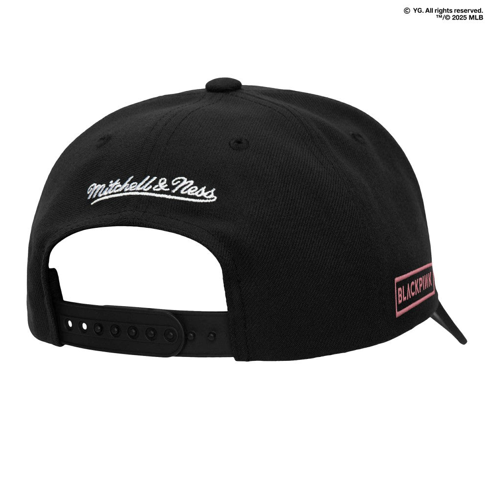 Los Angeles Dodgers Mitchell & Ness x BLACKPINK  Pro Crown Snapback Hat - Black - Limited Edition Hats