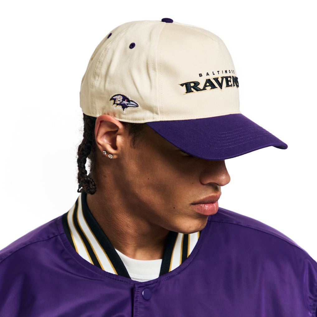 Baltimore Ravens Golf Wang Unisex Snapback Hat Cream/Purple