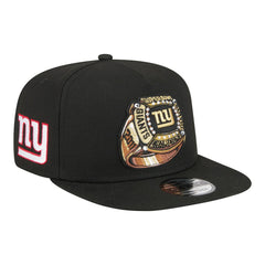 New York Giants New Era Super Bowl Ring 9FIFTY A-Frame Adjustable Hat Black