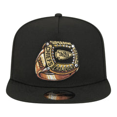 Kansas City Chiefs New Era Super Bowl Ring 9FIFTY A-Frame Adjustable Hat Black
