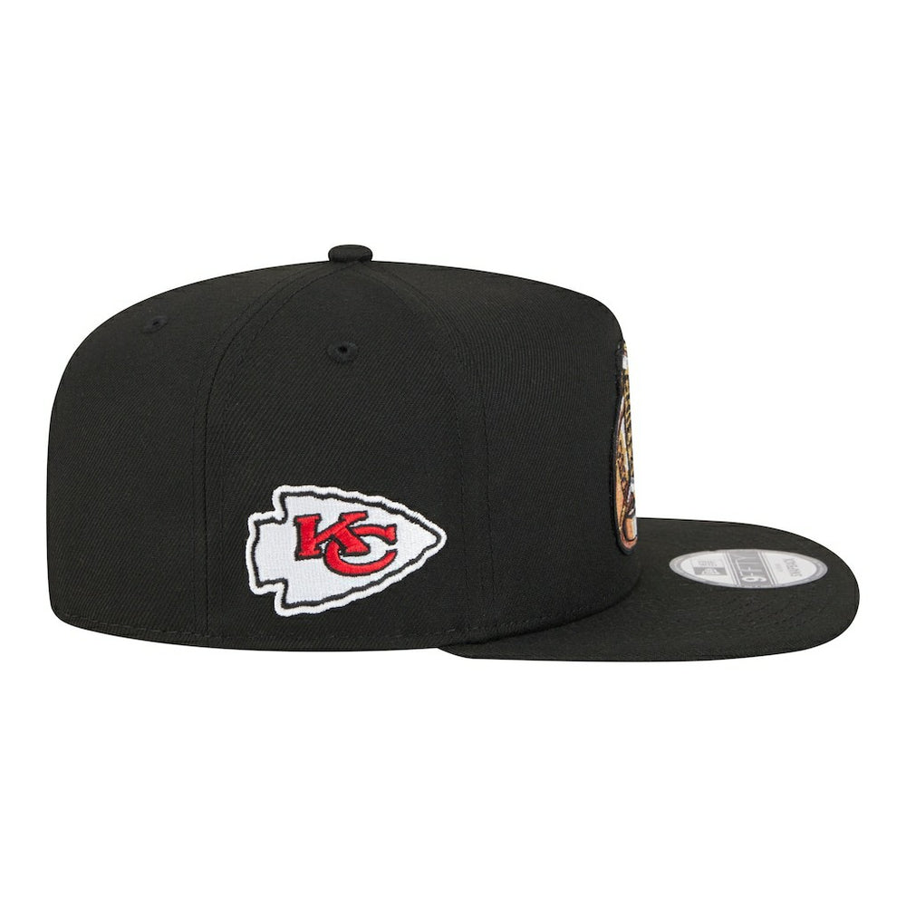 Kansas City Chiefs New Era Super Bowl Ring 9FIFTY A-Frame Adjustable Hat Black