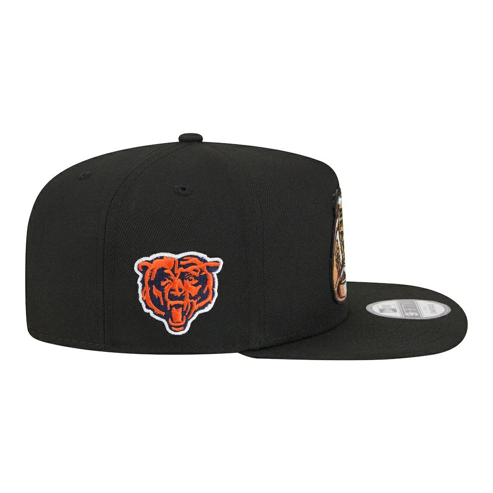 Chicago Bears New Era Super Bowl Ring 9FIFTY A-Frame Adjustable Hat Black