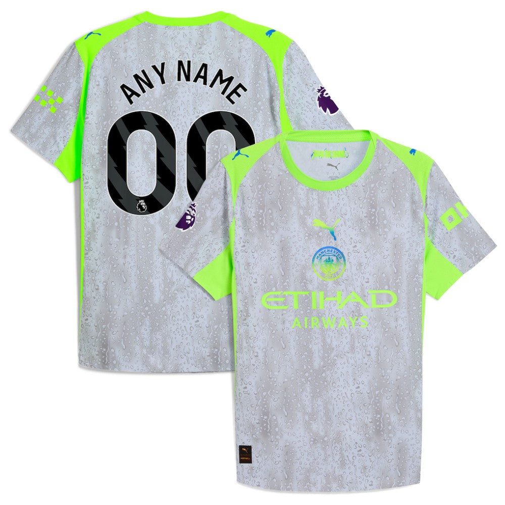 Manchester City 2025/26 Third Custom Jersey Green/Neon Green