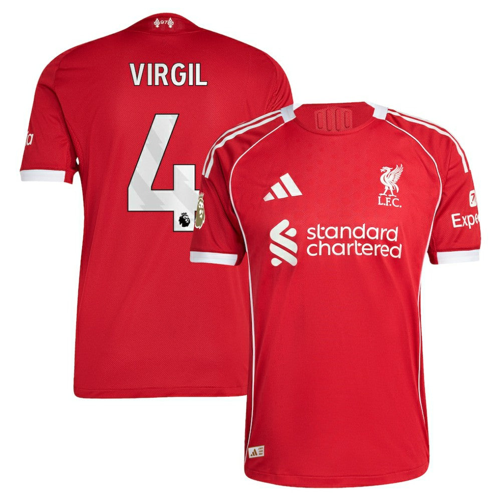 Virgil van Dijk Liverpool 2025/26 Home Jersey Red sale