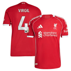 Virgil van Dijk Liverpool 2025/26 Home Jersey Red sale