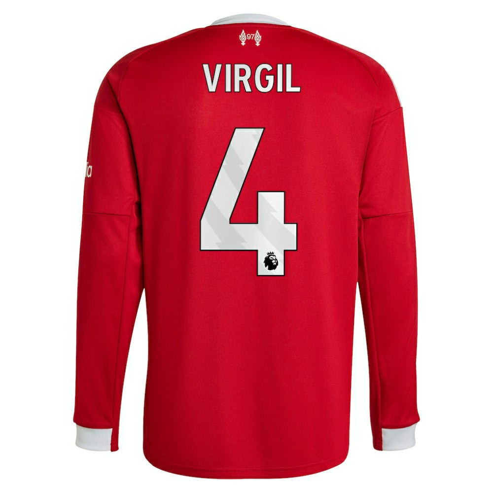Virgil van Dijk Liverpool 2025/26 Home Replica Long Sleeve Jersey Red shop