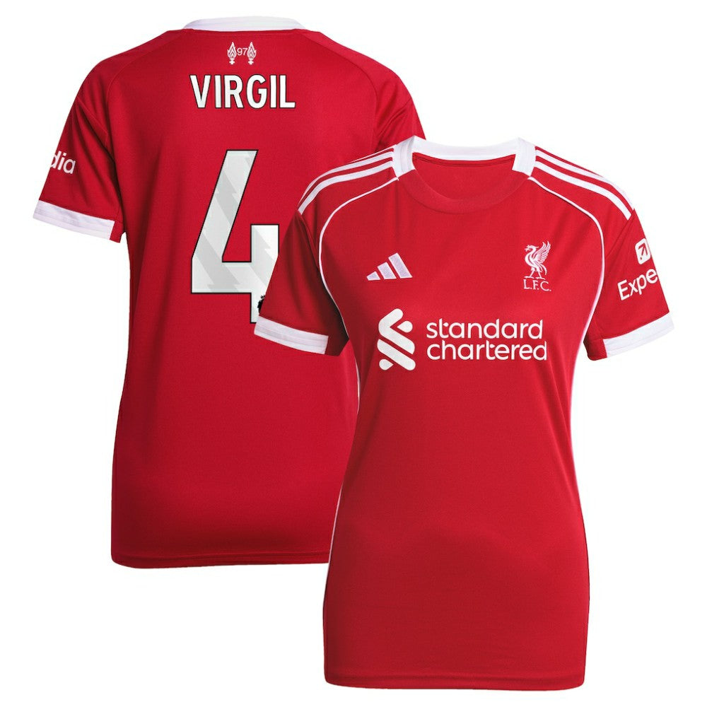 Virgil van Dijk Liverpool Women's 2025/26 Home Replica Jersey Red
