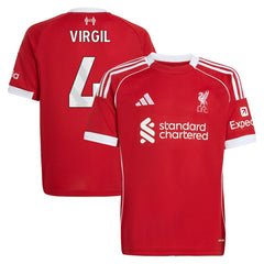 Virgil van Dijk Liverpool Youth 2025/26 Home Replica Jersey Red