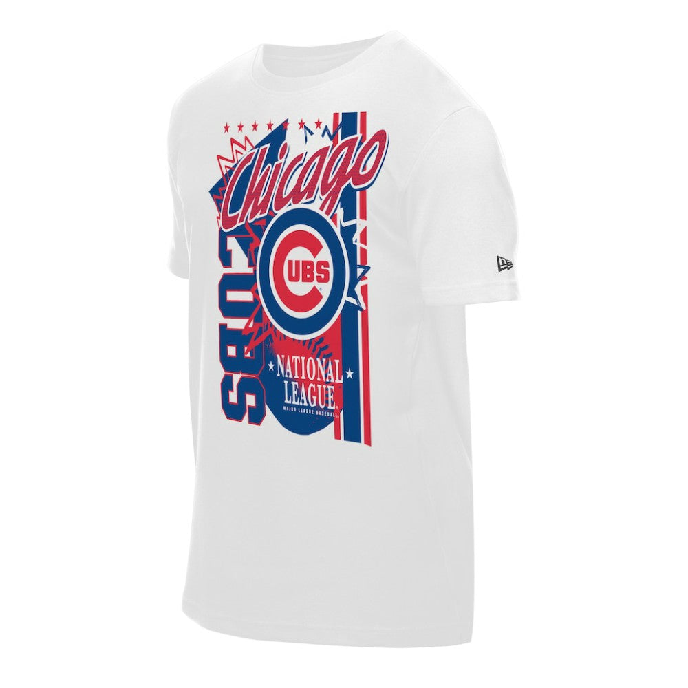 Chicago Cubs New Era Big Graphic Domestic T-Shirt - White T-shirts