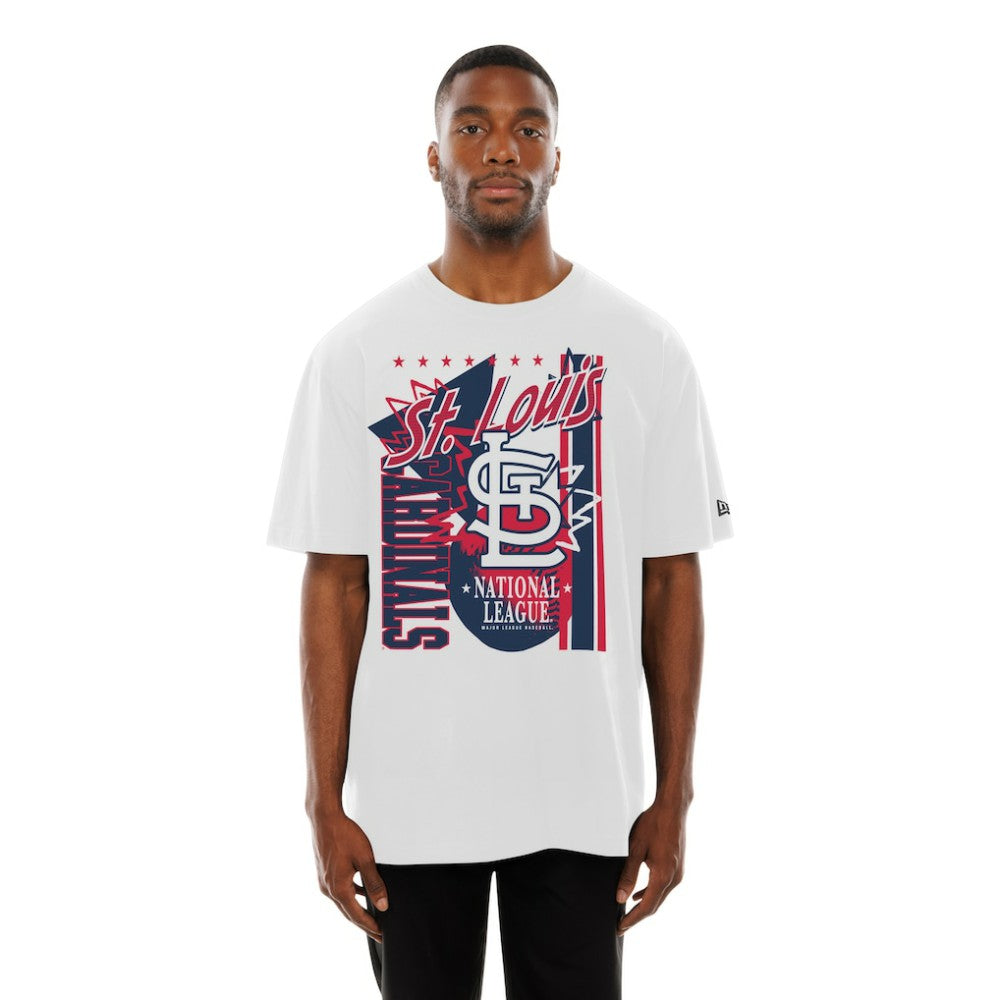 St. Louis Cardinals New Era Big Graphic Domestic T-Shirt - White T-shirts