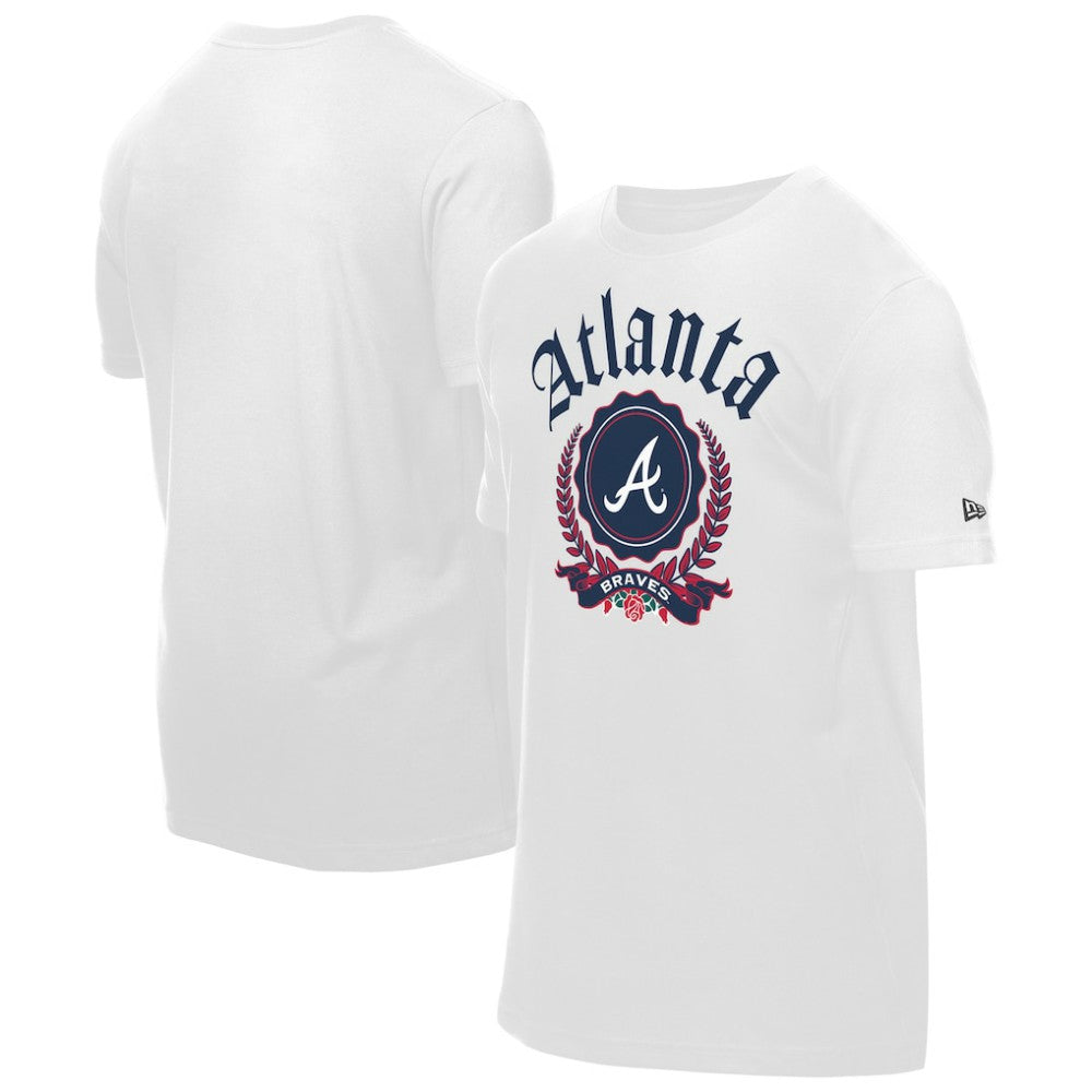 Atlanta Braves New Era Fleur Domestic T-Shirt - White T-shirts